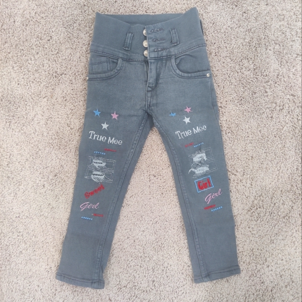 Grey Distressed Jeans, light weight, NWT, Size 2 to 6 girls available